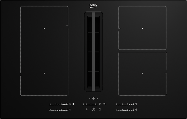 Beko Built-In Hob in Hood 4 Zones Induction 80cm Black SKU: HIXI84700UF