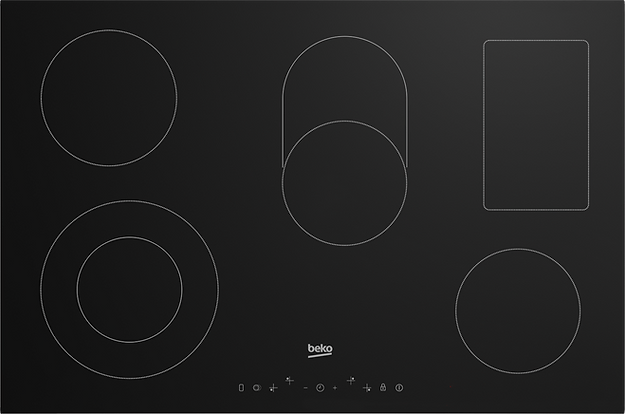 Beko Built-in Vitroceramic Hob 5 Zones 80cm Black SKU: HIC85402T