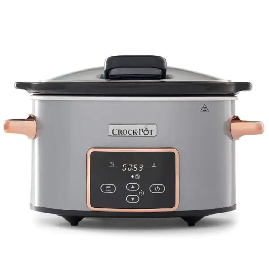 #CROCCSC059X-DIM Crockpot Slow Cooker 3.5L Silver & Rose