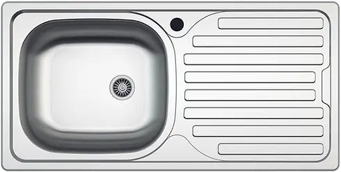 Asil Inset Serisi AS08 – 1‑Bowl Stainless Steel Kitchen Sink