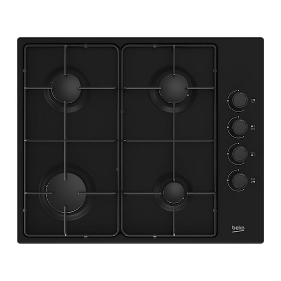 Beko Hob Gas 4 Burners Black 61 cm #HIBG64120SB