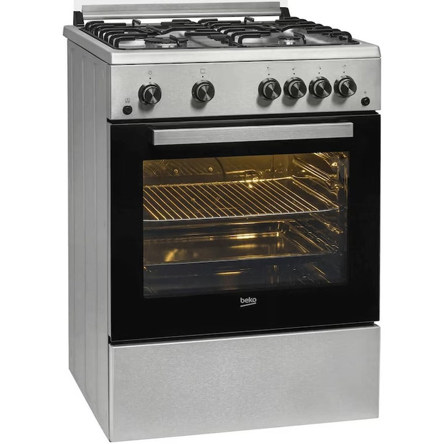 Beko Cooker Gas S/Steel 4 Burner #FBGT62110DXO