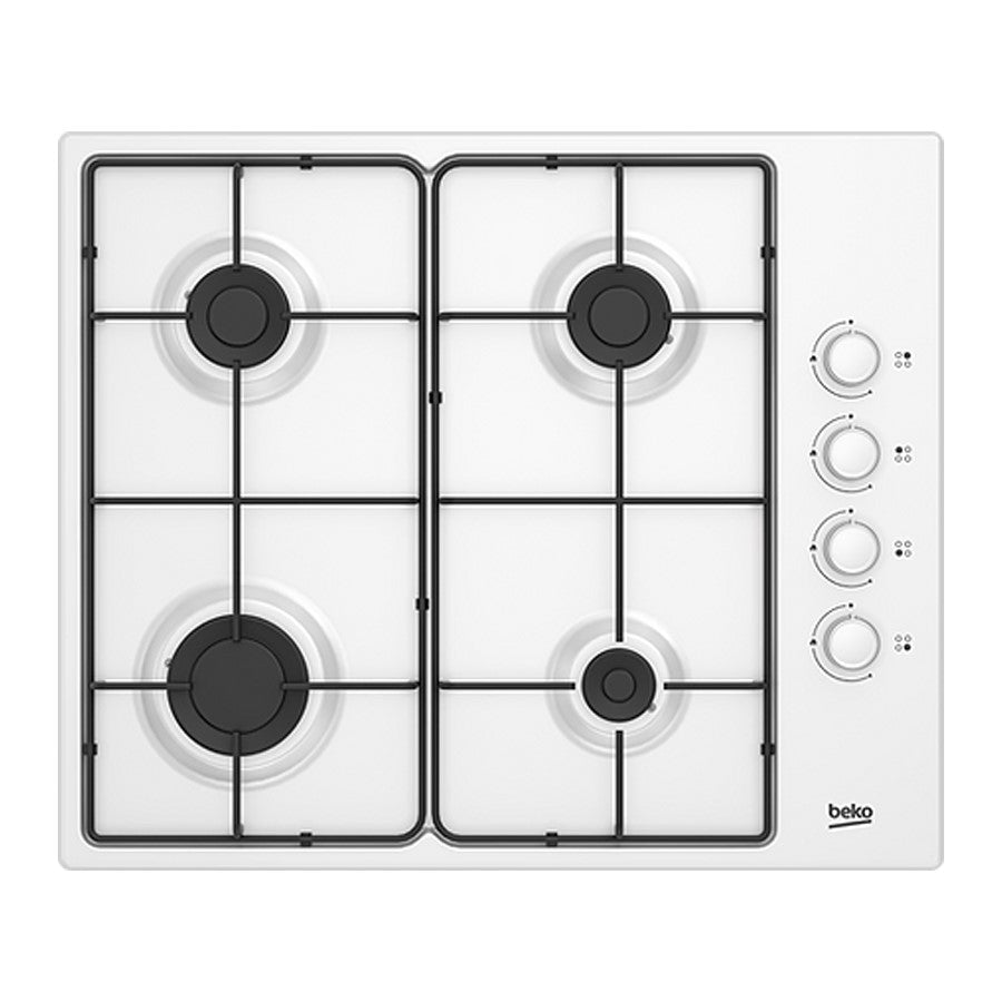 Beko Hob Gas 4 Burners White 60 cm #HIGG64123SW