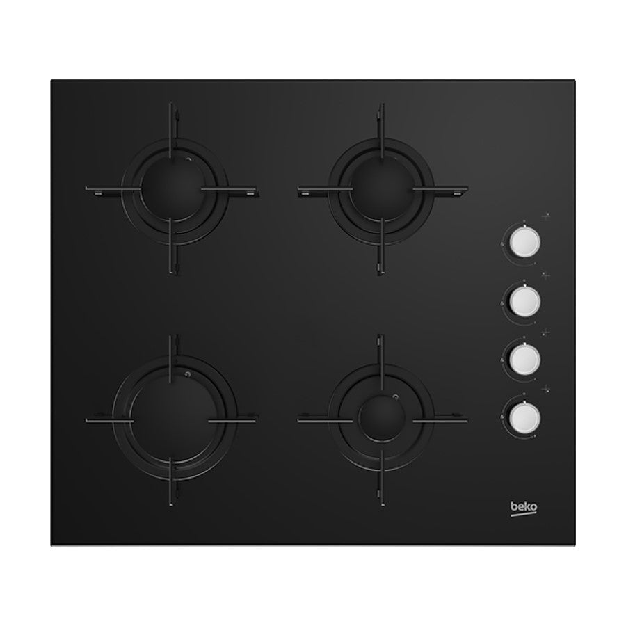 Beko Hob Gas 4 Burners Black 59 cm #HILG64120S