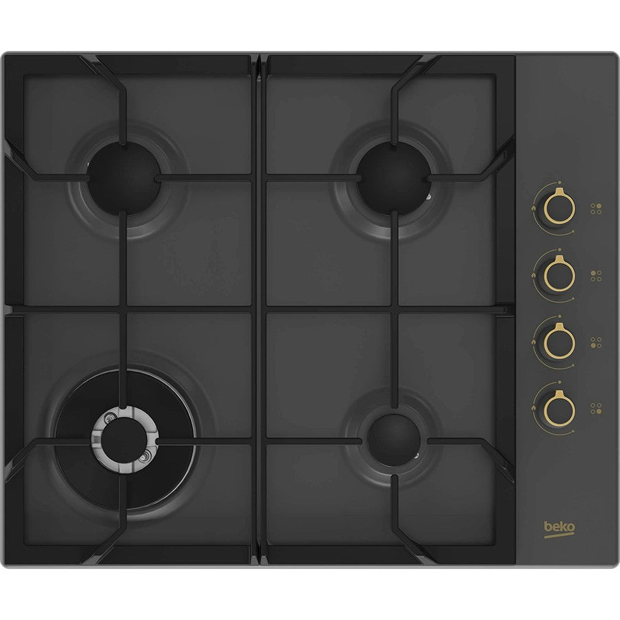 Beko Hob Gas 4 Burner Black 60 cm #HIGG64125SAR
