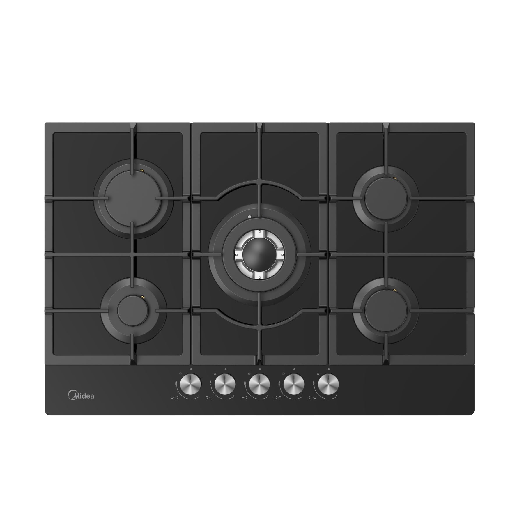 MIDEA Built-in gas hob, 75 cm – Black (MG75GQ095AH1B-EU)