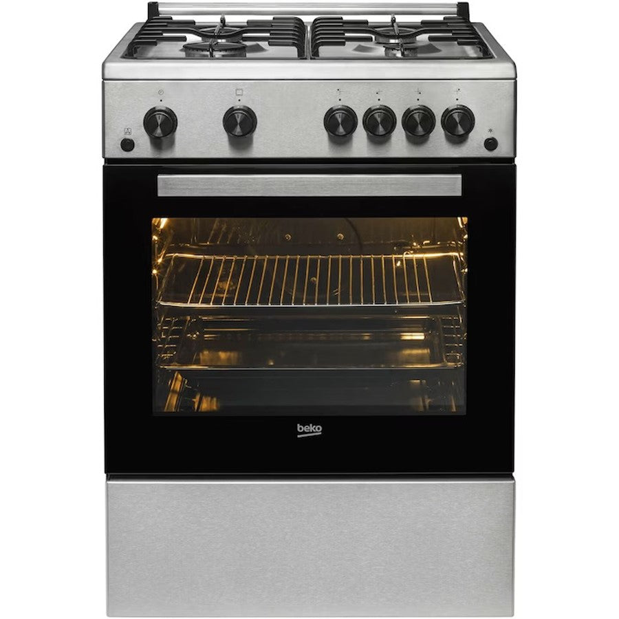 Beko Cooker Gas S/Steel 4 Burner #FBGT62110DXO