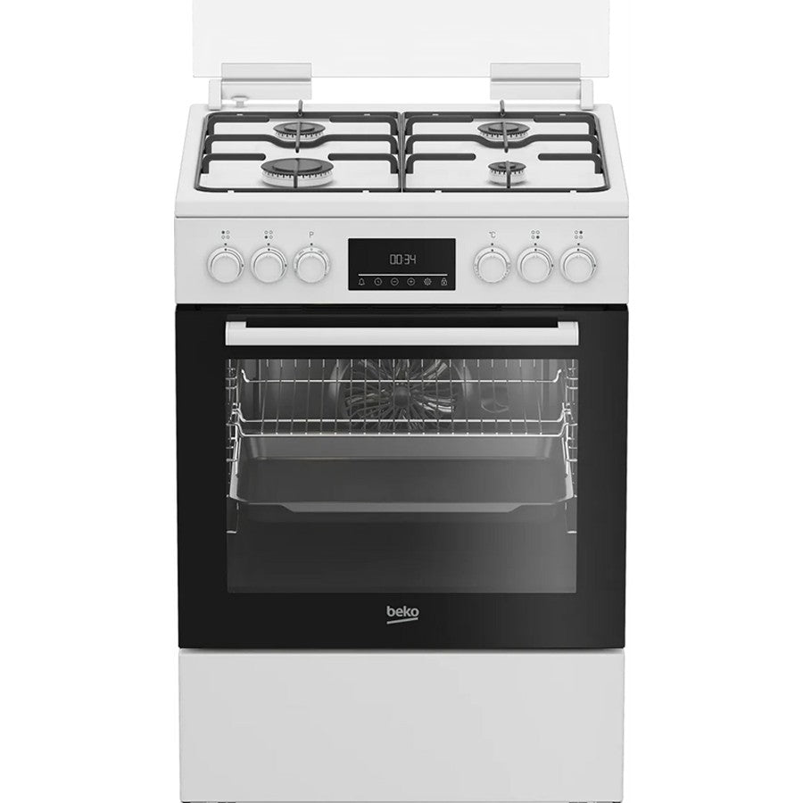 Beko Cooker Duel Fuel With 4 Burners #FBM62320WDSN