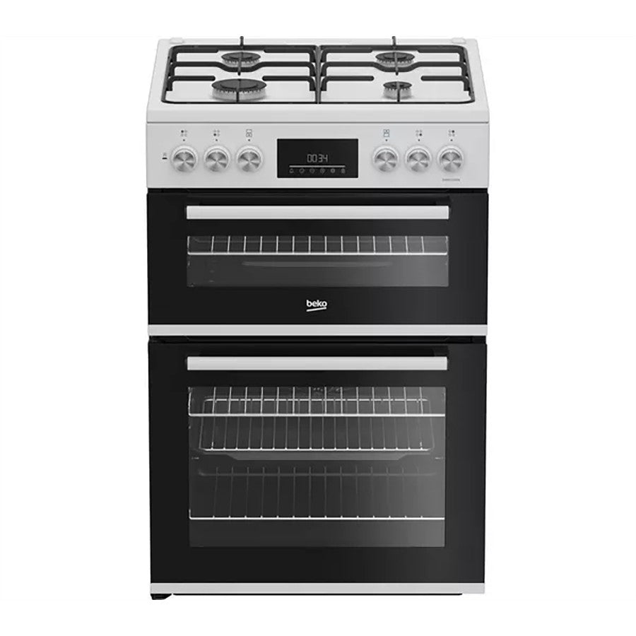Beko Cooker Double Oven Dual Fuel White #FDD6231W