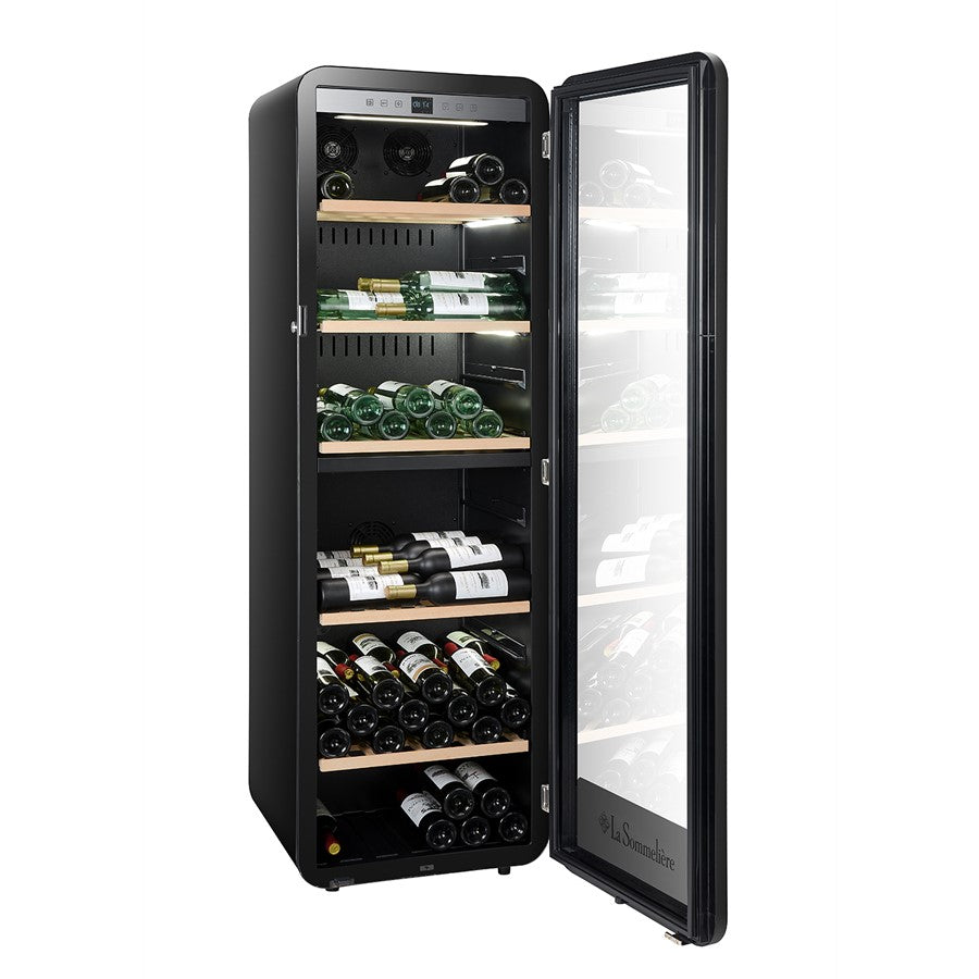 Sommeliere Wine Cellar 181 Bottles Blk #APOGEE190