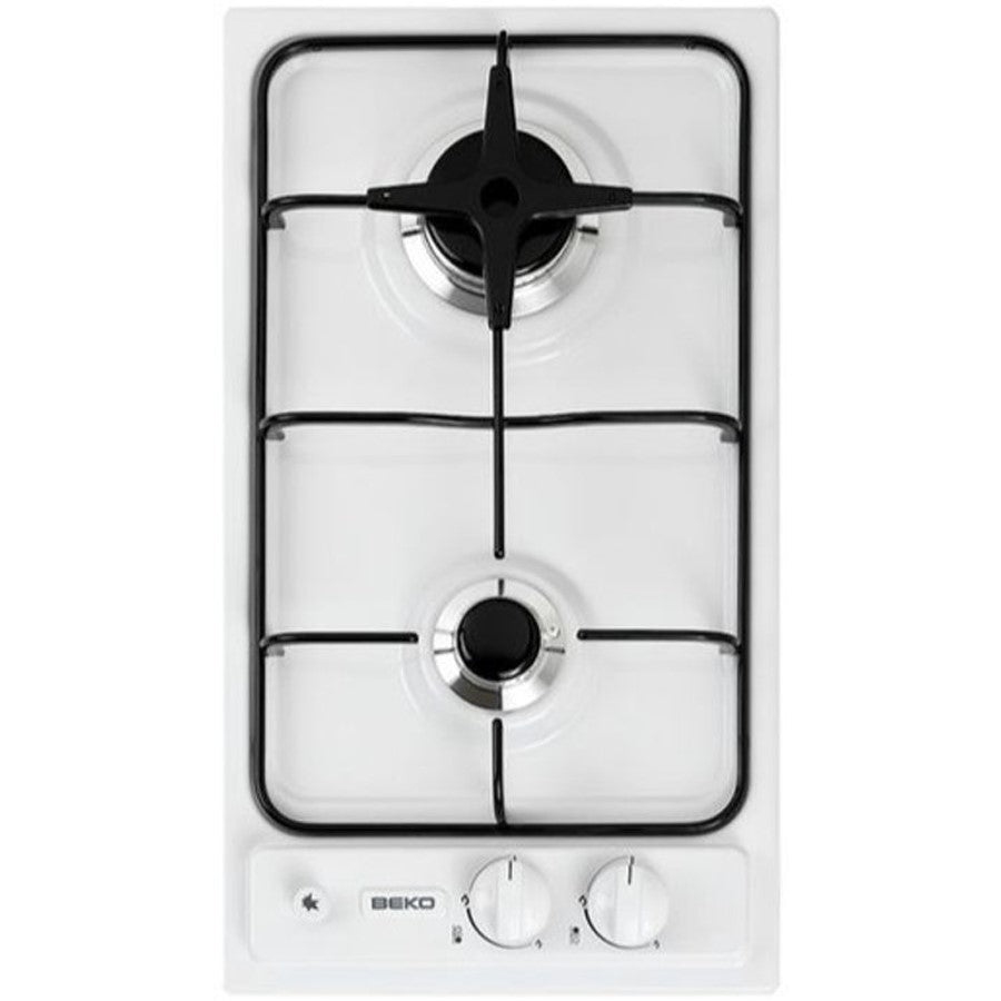 Beko Hob Gas 2 Burner White 30 cm #HDG32210SW