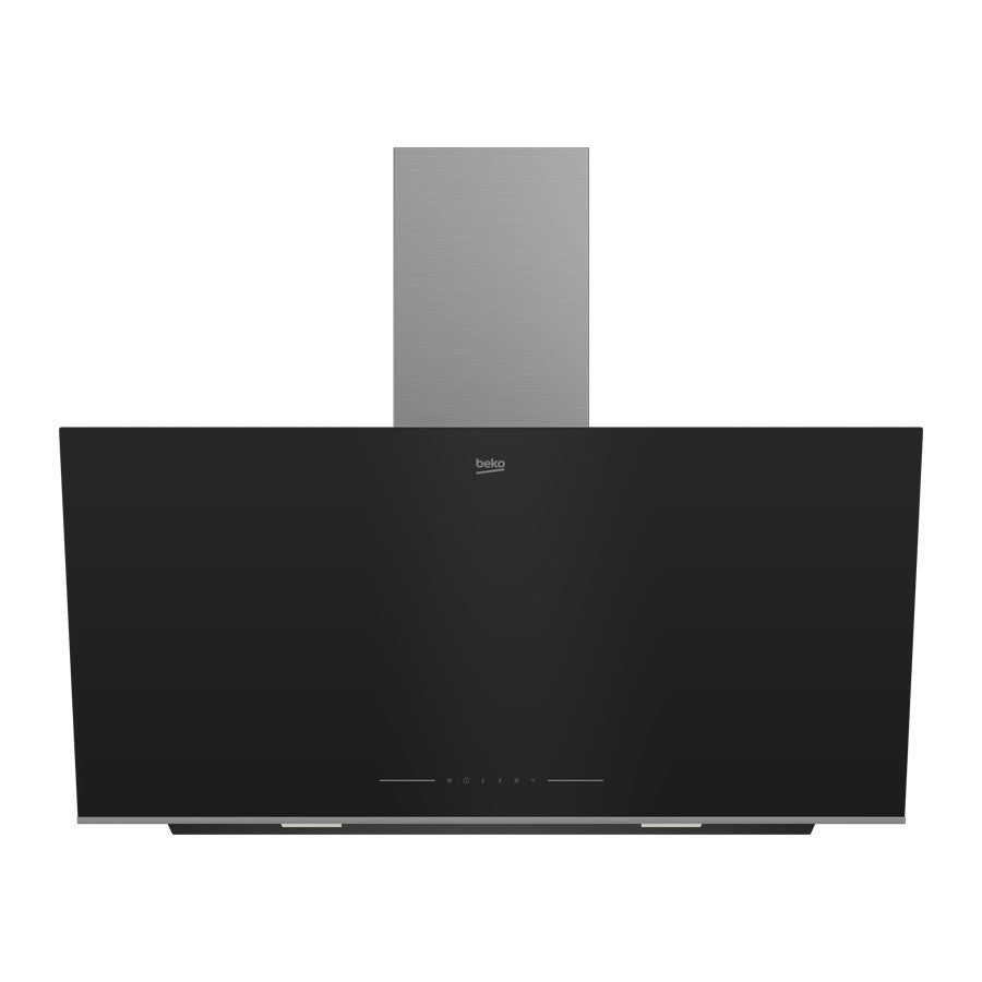 Beko Hood Slanting Glass Smoke Trap Blk. #BHCA96641BBHS