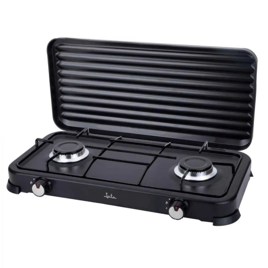 #JAT-JECG2702 Jata Gas Cooker 2 Burners Portable Black