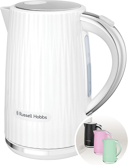 ing at the Russell Hobbs Eden 27360-70 Kettle (for Hot Water, Tea or Coffee, 1.7 L, Lid OpenPress of a Button, Removable Limescale Filter, Illuminated Switch, with