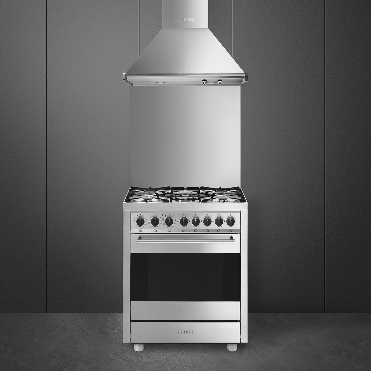 Smeg Cooker with Gas Hob 70×60 cm Classica Aesthetic