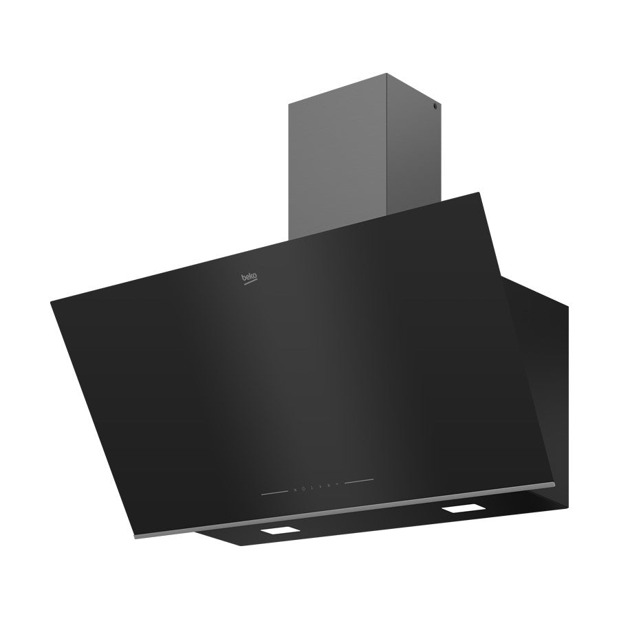 Beko Hood Slanting Glass Smoke Trap Blk. #BHCA96641BBHS