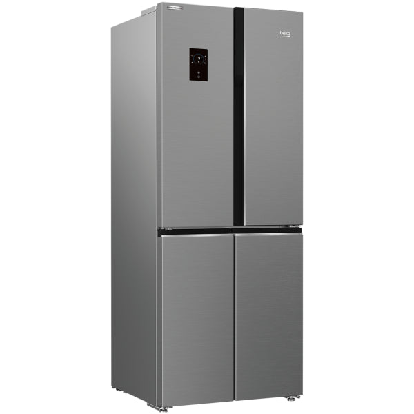 Beko GNE480E30ZXPN Freestanding American French Style Fridge Freezer – 478L, No Frost, ProSmart Inverter, Titanium Inox