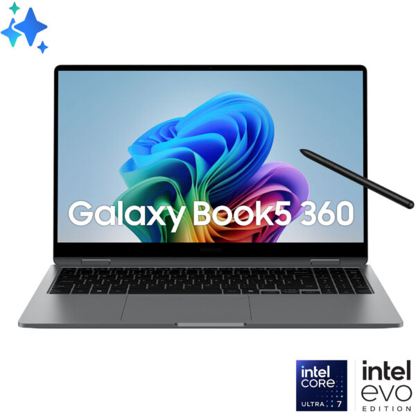 Samsung Galaxy Book5 Pro 360 (16″, Core Ultra 7, 16GB/512GB) 2-in-1 Laptop, Copilot+ PC Win11 Home