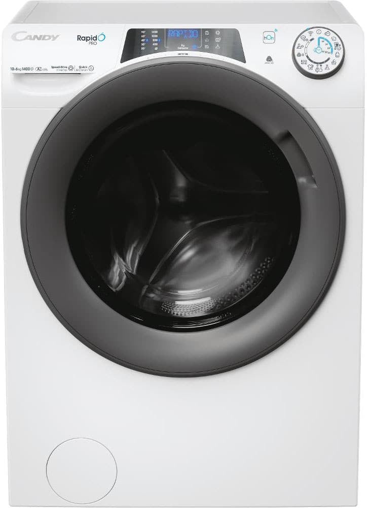 Candy RPW 41066BWMR8-S (Wi-Fi + BLE) RapidÓ PRO Washer Dryer, 10Kg/6Kg 1400rpm