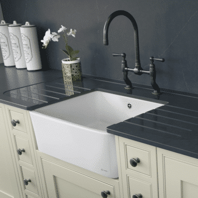 Caple Yorkshire Ceramic Kitchen Sink, Sit-On