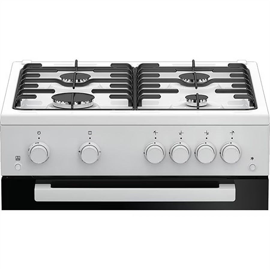 FBGT62110GWO Beko Cooker Gas White & S/Steel 4 Burner