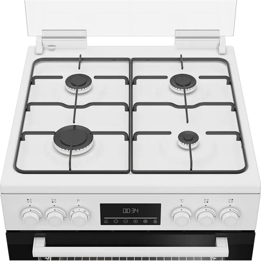 Beko Cooker Duel Fuel With 4 Burners #FBM62320WDSN