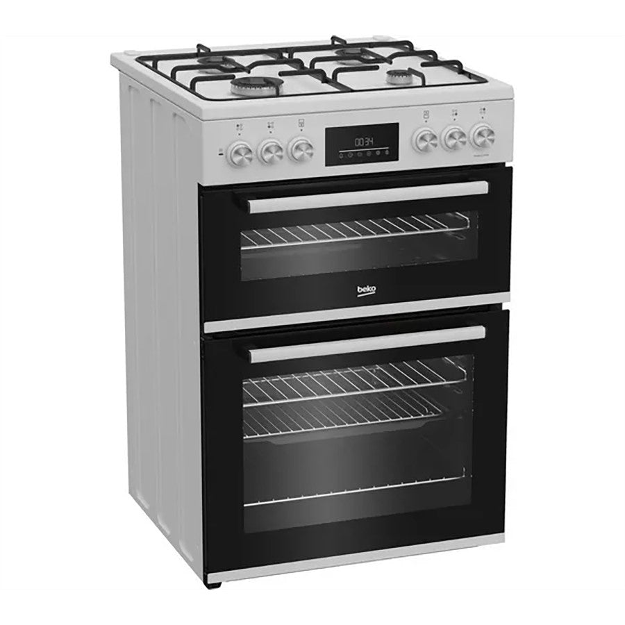 Beko Cooker Double Oven Dual Fuel White #FDD6231W