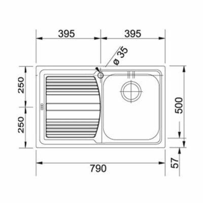 Franke Logica Line LLX611 Kitchen Sink, Overmount, LHD SKU: FR1010085773