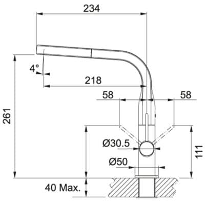 Franke Sinos Chrome Kitchen Mixer SKU: FR1150259975