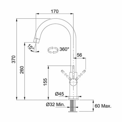 Franke Fox Kitchen Mixer SKU: FR1150250143