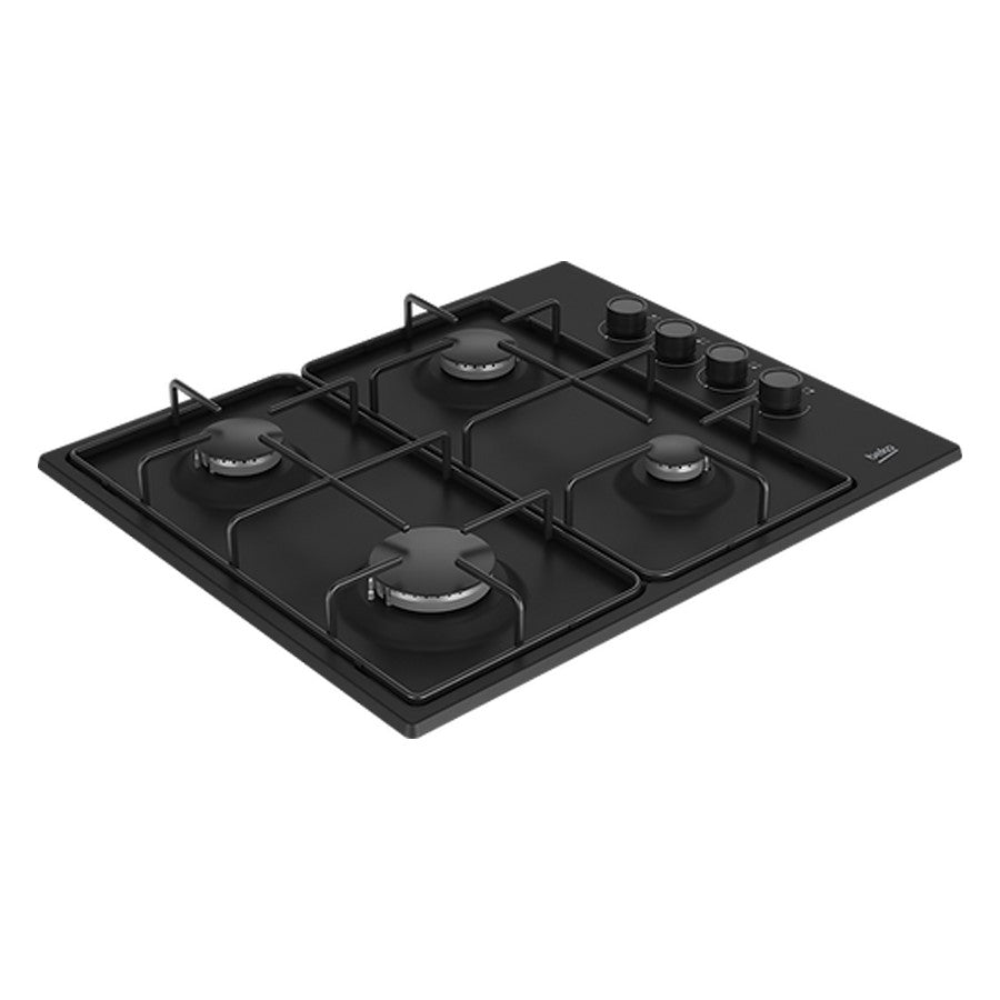 Beko Hob Gas 4 Burners Black 61 cm #HIBG64120SB