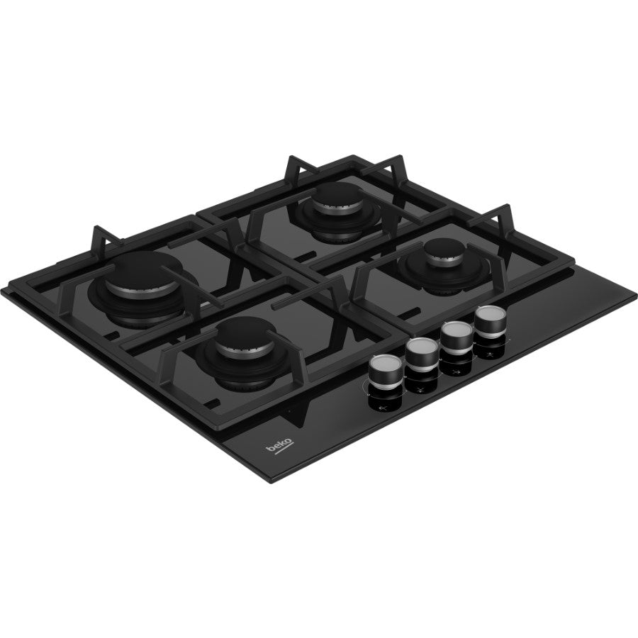 Beko Hob Gas 4 Burners Black 60 cm #HILG64225S