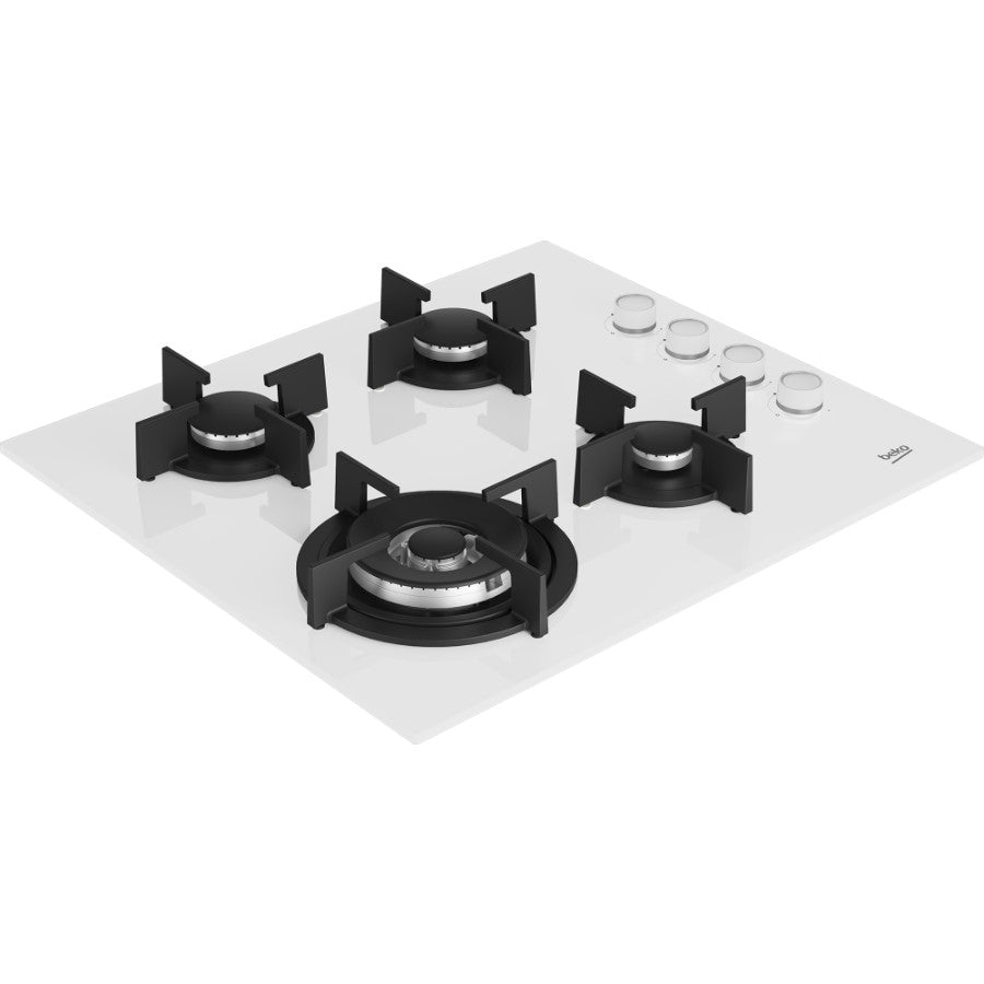 Beko Hob Gas 4 Burners White 60 cm #HILW64122SW