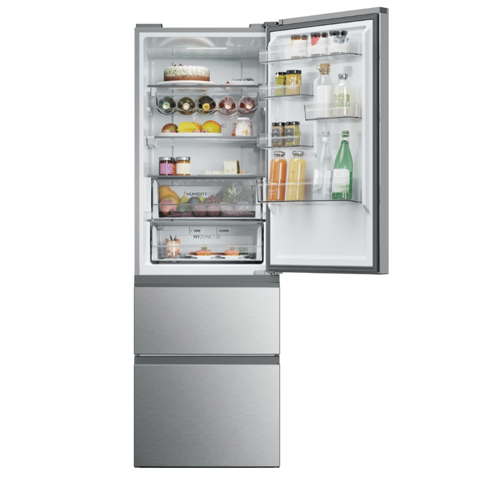Haier 3D 60 Series 5 French Style Fridge Freezer, No Frost Technology, hOn App