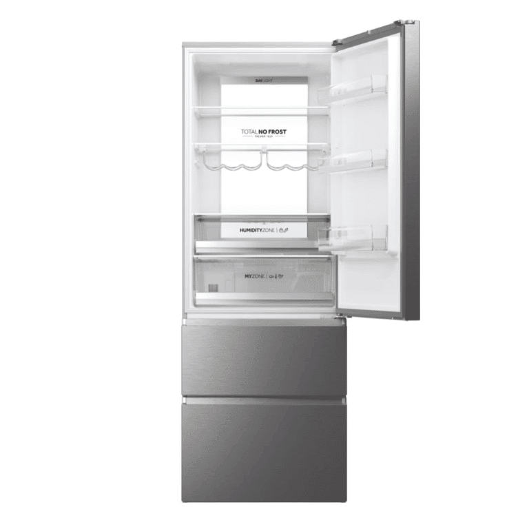 Haier 3D 70 Series 7 French Style Fridge Freezer, No Frost Technology, hOn App