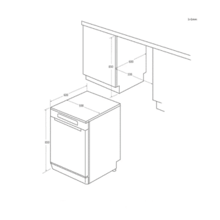 Haier I-Pro Shine Series 3 Freestanding Dishwasher, 15 Place Settings, hOn App SKU: HR32002555