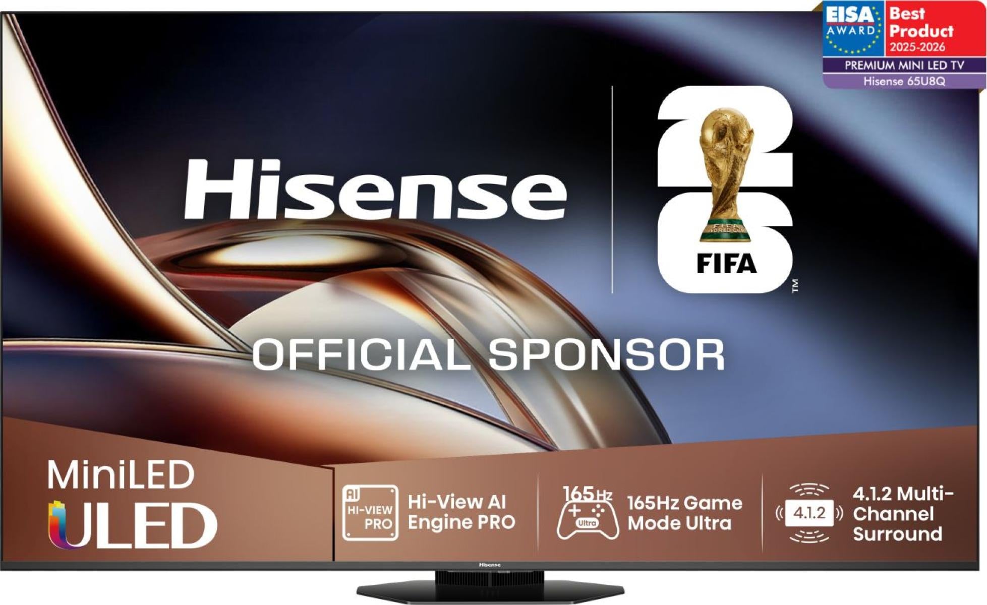 Hisense 65U8Q 65″ U8Q ULED MiniLED Smart TV 4K 165Hz