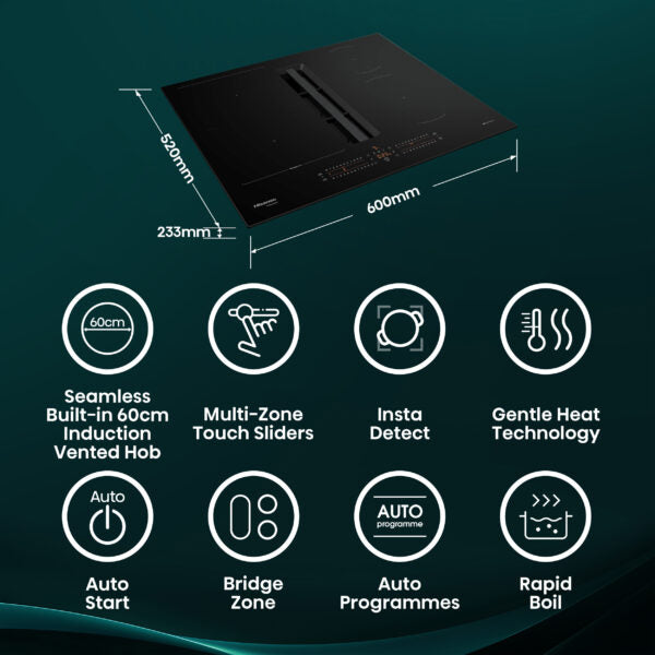 Hisense HEH6432BSCWF 60cm Air Venting Induction Hob