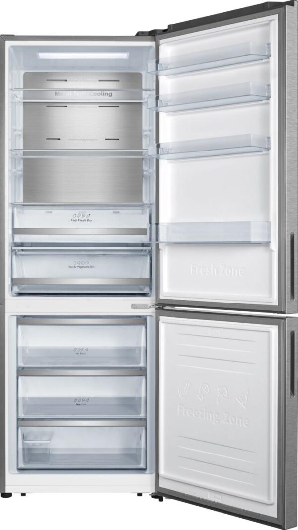 Hisense RB645N4BIE 495L Free Standing Combi Fridge-Freezer
