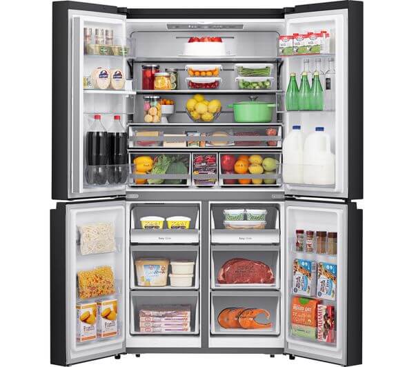 Hisense RQ758N4SWFE PureFlat Fridge Freezer – Black Stainless Steel
