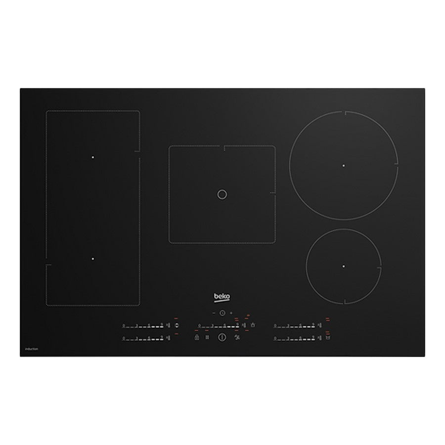 #HII85770UFT
Beko Hob Induction 5 Zone Black 78 cm