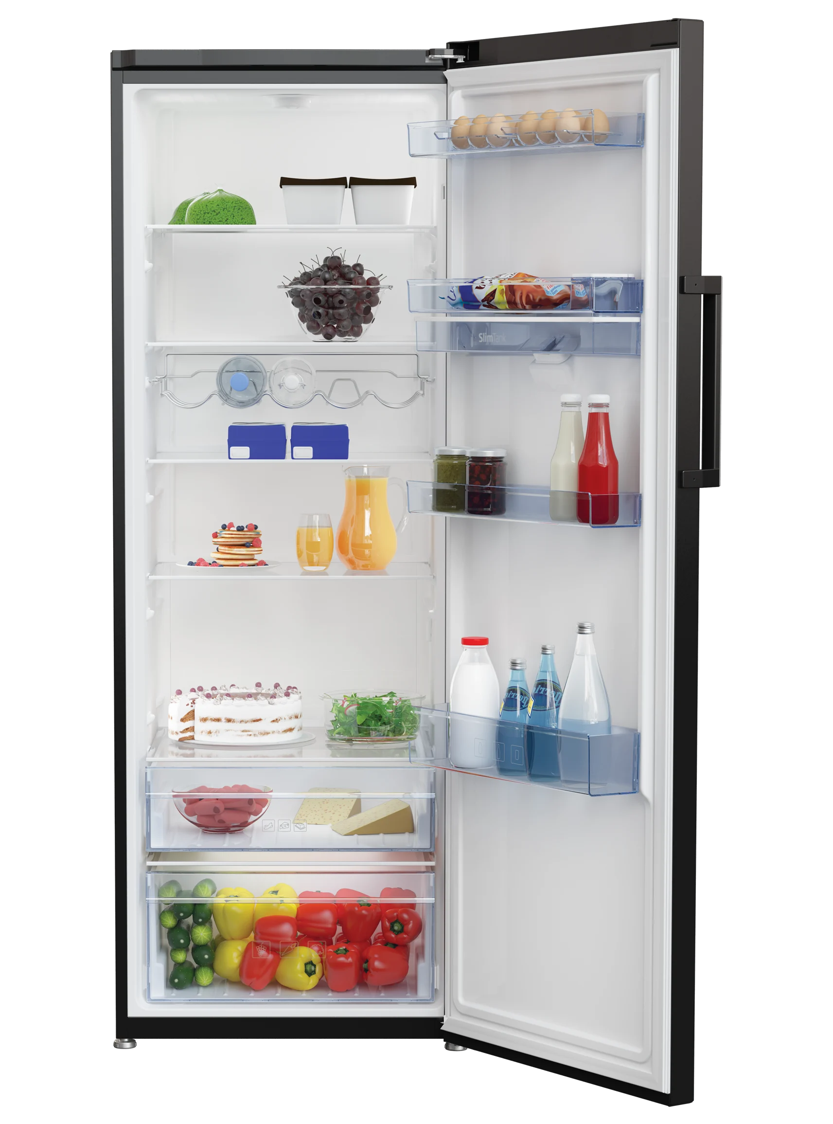 Beko LP1671DB Freestanding Tall Larder Fridge – 359L, Black