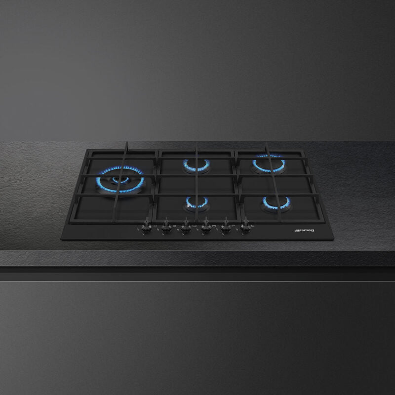 Smeg Gas Hob 75 cm Classica Aesthetic – Black