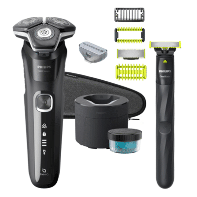 Philips Series 5000 Wet & Dry Electric Shaver + OneBlade Electric Shaver, Face & Body SKU: PHS5898/79