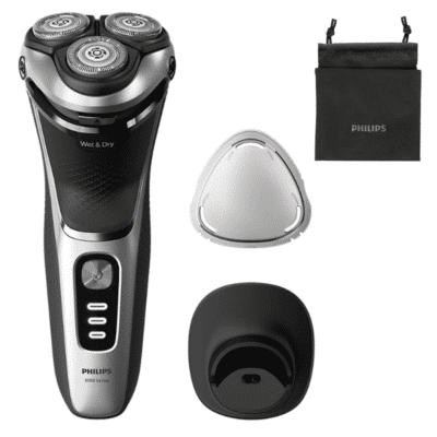 Philips Wet & Dry Electric Shaver Series 3000, Protective Cap, Travel Case, Charging Stand SKU: PHS3341/13