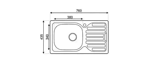 Asil Inset Serisi AS07 – 1‑Bowl Stainless Steel Kitchen Sink