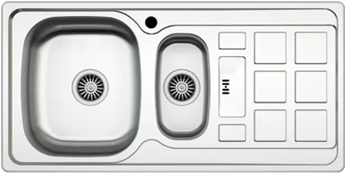 Asil Inset Serisi AS106 One and a Half Sink Stainless Steel