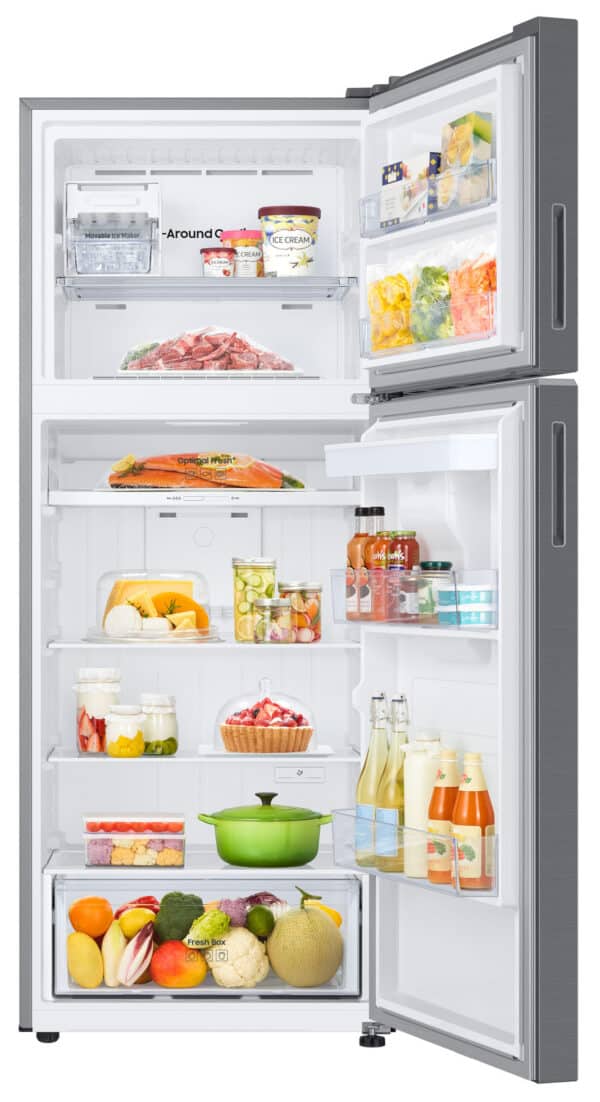 Samsung RT42CG6724S9ES EcoFlex AI 412L Double Door Refrigerator – Silver