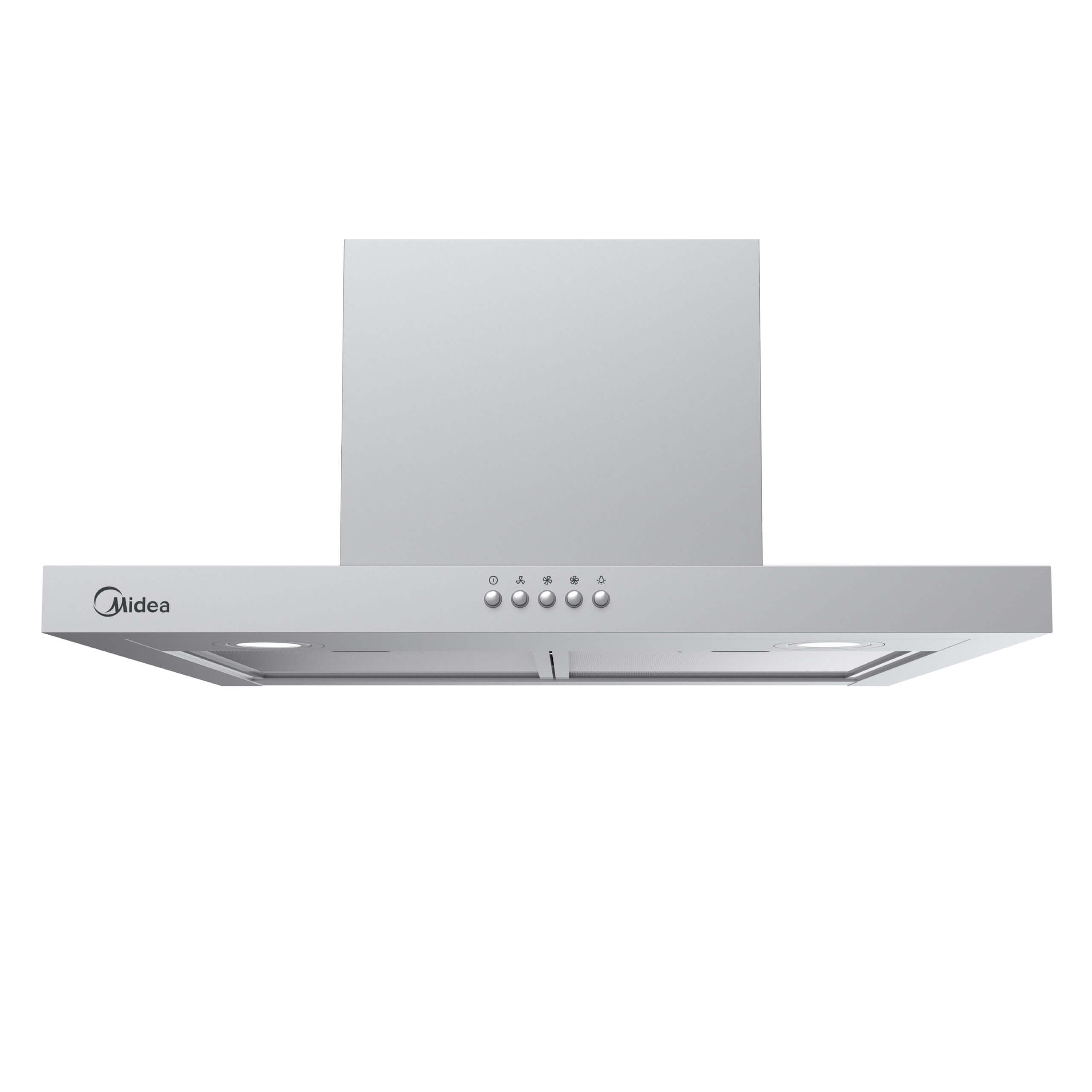 Midea MH90B3250X‑ES 90 cm Wall‑Mounted Box Chimney Cooker Hood – Stainless Steel
