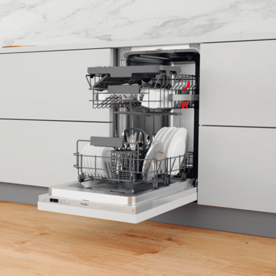 Whirlpool Built In Slim Dishwasher, 6 Prog, 6TH SENSE, 45CM SKU: WHWSIC3M27CUK
